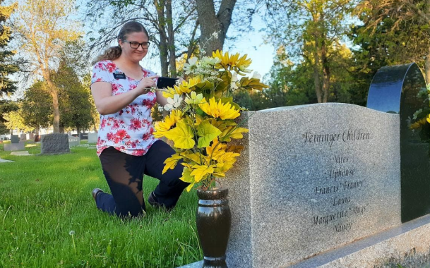 BillionGraves, missionaries, Church of Jesus Christ of Latter-day Saints, LDS, Mormon, mission, North Dakota Bismark, Bismarck, ND, cemetery, gravestone, photos, GPS, BillionGraves, genealogy, ancestors, family history, document cemetery, community service