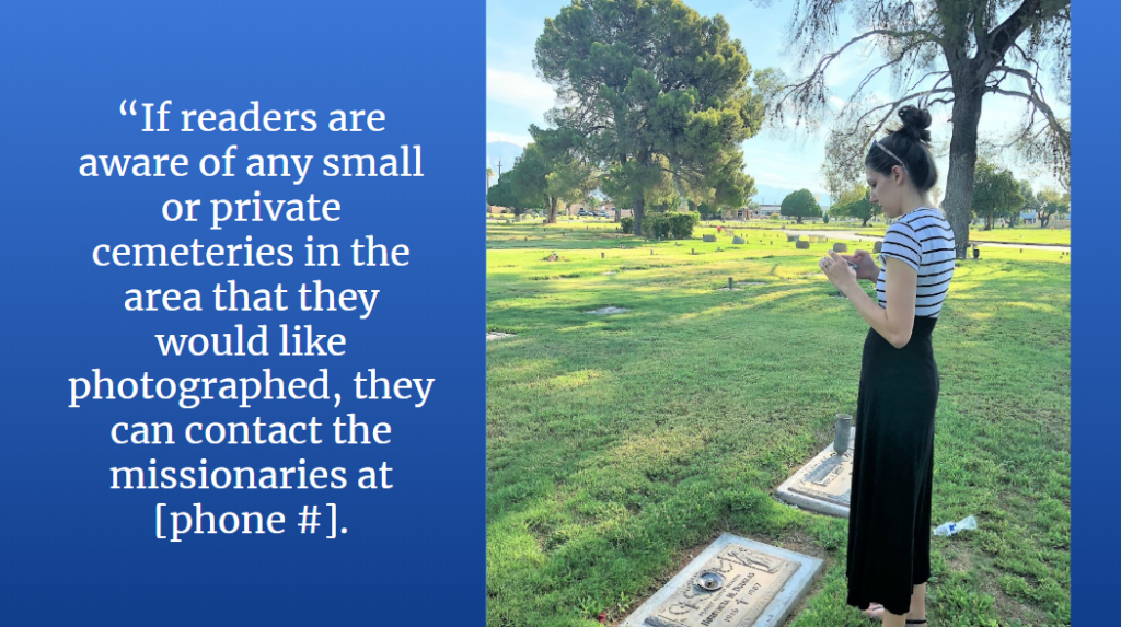newspaper article, BillionGraves, missionaries, Church of Jesus Christ of Latter-day Saints, LDS, Mormon, mission, North Dakota Bismark, Bismarck, ND, cemetery, gravestone, photos, GPS, BillionGraves, genealogy, ancestors, family history, Bismarck
