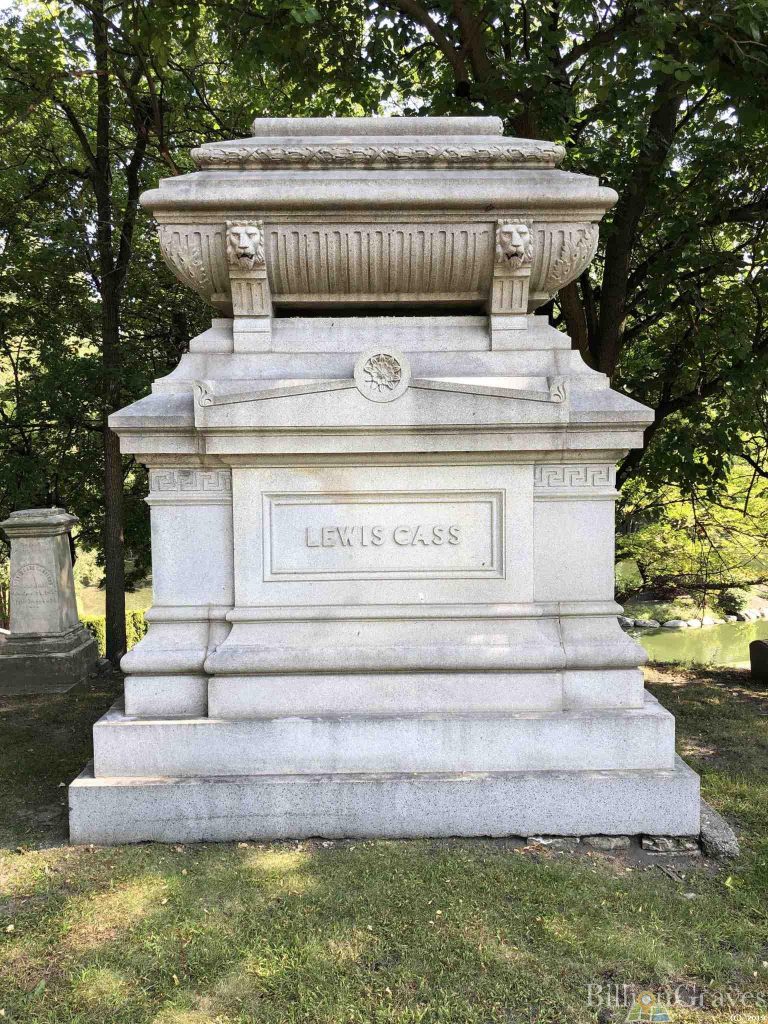 Lewis Cass, BillionGraves, cemetery, genealogy, family history, ancestors, ancestry, gravestone, grave, gravesite, headstone, burial ground, family tree, GPS,