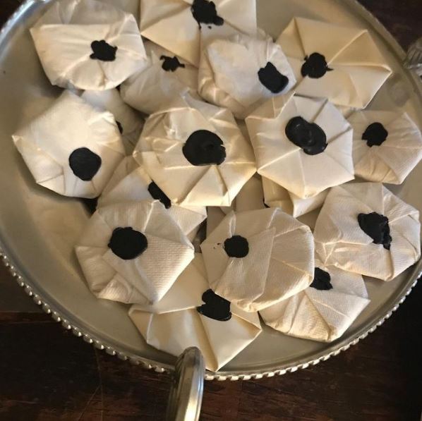funeral biscuit, wrapped in white paper with black wax seal, BillionGraves, cemetery, graves, superstitions, customs, funeral customs, funeral superstitions, graves, graveyard, headstone, ancestor, gravestone, family, family history, historical preservation, GPS, cemetery photography, cemetery mapping, BillionGraves, BG, BG+, tradition