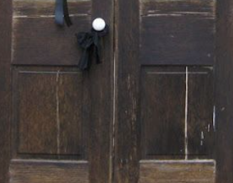 doorknob black crepe funeral traditions door