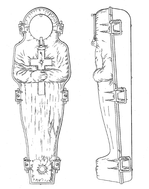 metal coffin, burial case