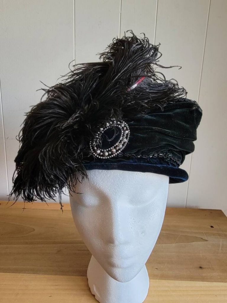 velvet black hat, Funeral, BillionGraves, ostrich feather, ostrich feather funeral, cemetery, grave, st, gravestones, GPS, BG, ostrich, genealogy, family history, ancestors, family tree, BillionGraves