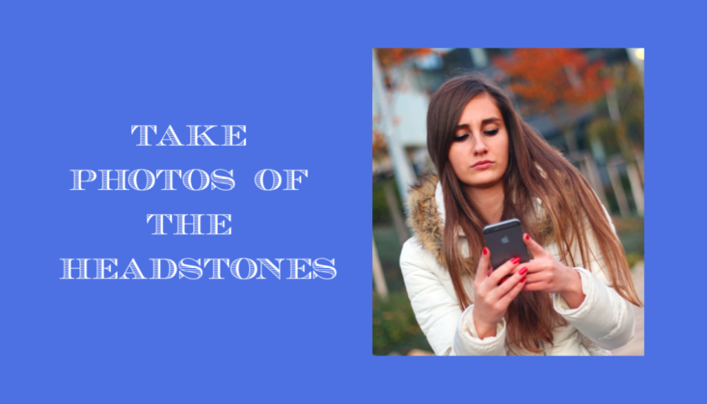 girl, cell phone, pictures, BillionGraves