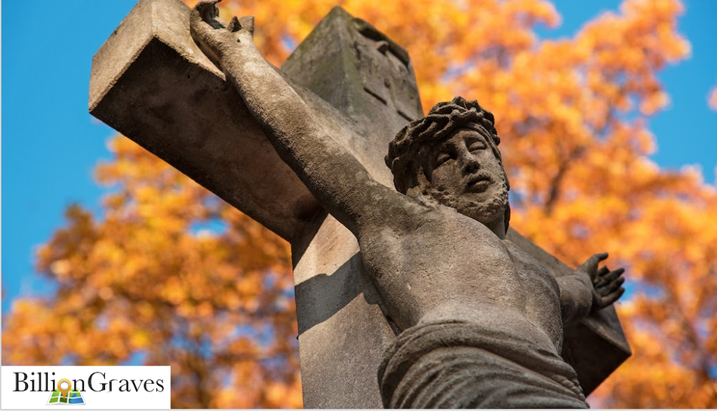 BillionGraves, roadside cemeteries, discovering roadside cemeteries, cemetery, grave, gravestones, autumn, genealogy, family history, ancestors, GPS, photograph gravestone, find graves, road, roadtrip, fall color tour, cross, cemetery symbols.
