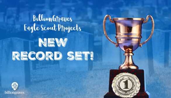 BillionGraves, Eagle Scout, New REcord set, cemetery, gravestones, photo app, GPS