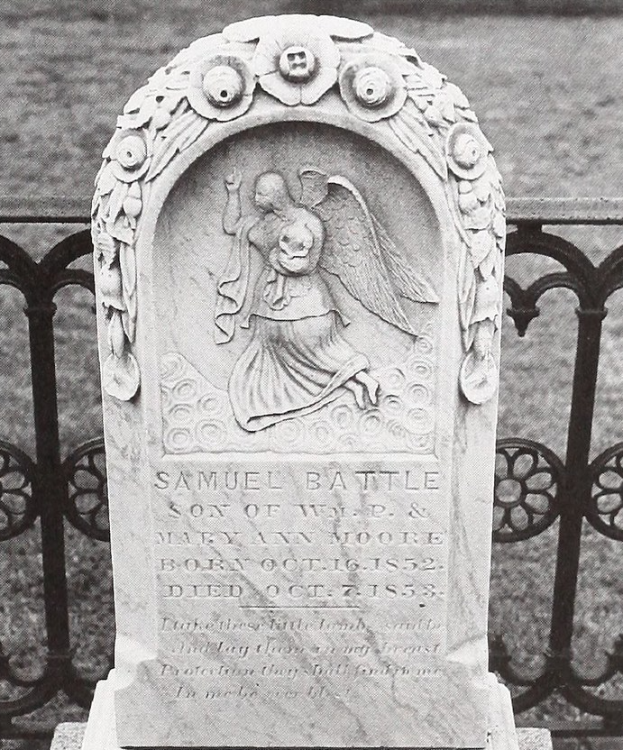 BillionGraves, baby, infant, gravestone, lamb, grave, cemetery, GPS, mobile app, mobile phone, GPS cemetery data, grave, gravestone, ancestors, genealogy, family history, angel, flying angel, angel with baby