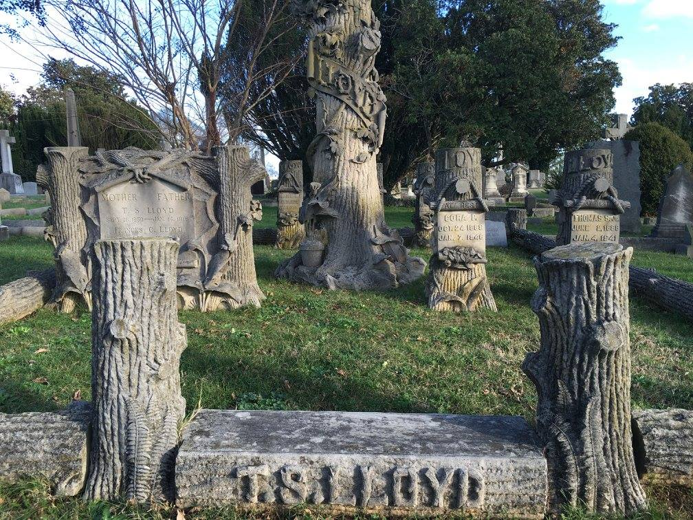 BillionGraves, Woodmen of the World, Treestones, tree gravestones, grave, gravestones, cemetery, family history, genealogy, ancestors, Woodmen of America, BillionGraves app, volunteer, T.S. Lloyd, Lloyd family plot, T.S. Lloyd family plot