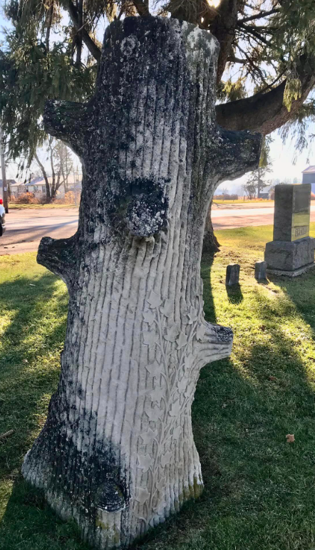 BillionGraves, Woodmen of the World, Treestones, tree gravestones, grave, gravestones, cemetery, family history, genealogy, ancestors, Woodmen of America, BillionGraves app, volunteer, tree, ivy