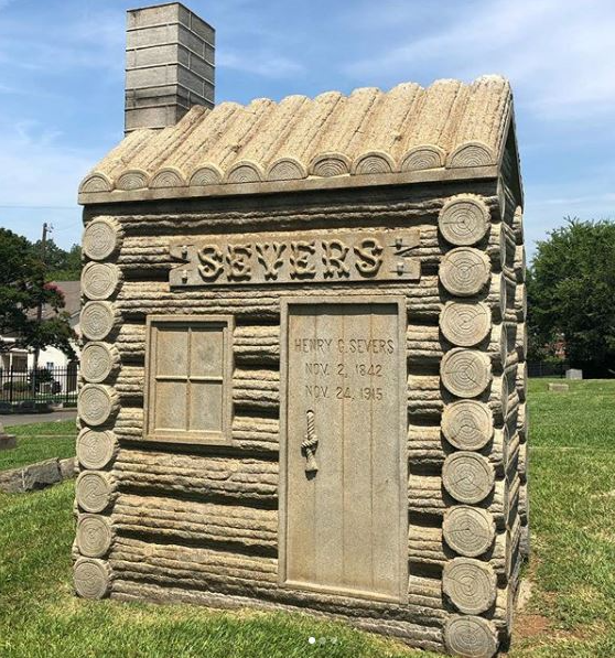 fraternity, club, society, cemetery, gravestone symbols, genealogy, BillionGraves, social organizations, flag holder, gravestone marker, log cabin, gravestone at cemetery, logs, woodmen of the world, unusual gravestones, BillionGraves