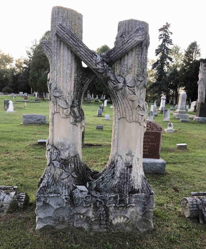 BillionGraves, Woodmen of the World, Treestones, tree gravestones, grave, gravestones, cemetery, family history, genealogy, ancestors, Woodmen of America, BillionGraves app, volunteer, double treestone