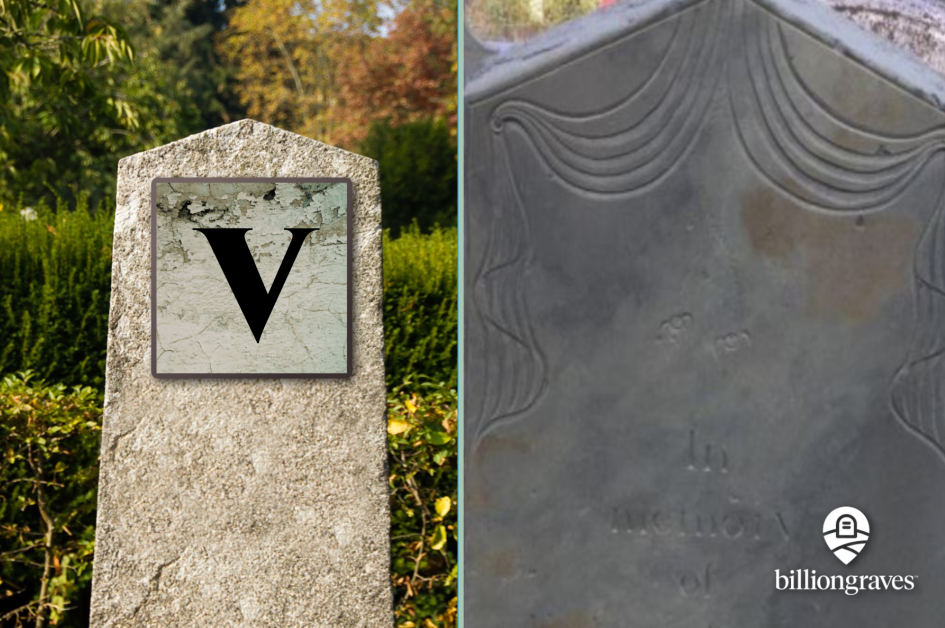 veil, v, gravestone symbols from A - Z, billiongraves, BG, BG+, FamilySearch, family history, genealogy, graves, grave, cemetery, gravestone symbols, photos, gravestone photos, tombstone, headstone, GPS, ancestor, heaven