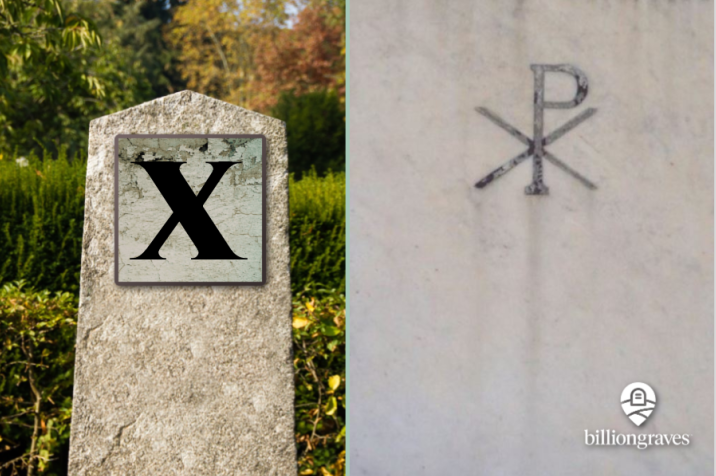pax, px, x, gravestone symbols from A - Z, billiongraves, BG, BG+, FamilySearch, family history, genealogy, graves, grave, cemetery, gravestone symbols, photos, gravestone photos, tombstone, headstone, GPS, ancestor,