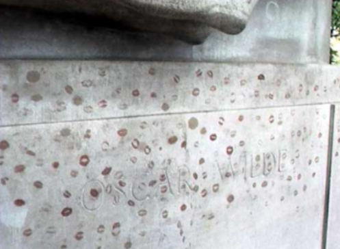 BillionGraves, GPS, mobile app, cemetery, gravestones, ancestors, family history, genealogy, graves, famous graves, BG, Oscar Wilde, Pere La Chaise Cemetery, kisses