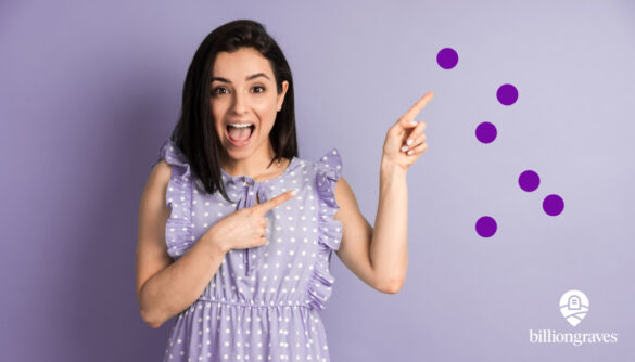 BillionGraves, purple dots, GPS, GPS markers, family history, genealogy, cemetery, gravestones, research, volunteer, BG, GPS mobile app, BillionGraves