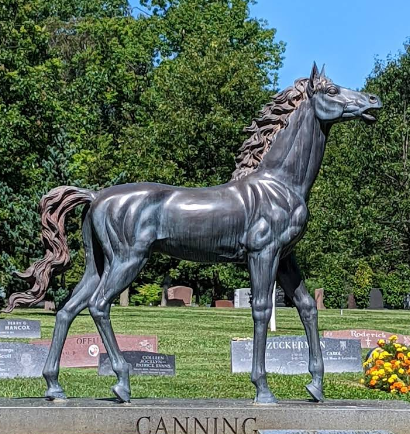 BillionGraves, BG, mobile app, gravestones, Cemetery, Lake View Cemetery, Cleveland, Ohio, family history, genealogy, family, horse, statue