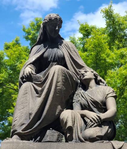 BillionGraves, BG, mobile app, gravestones, Cemetery, Lake View Cemetery, Cleveland, Ohio, family history, genealogy, family, statue