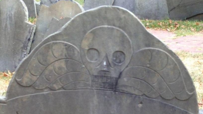 BillionGraves, gravestone symbols, cemetery symbols, American Revolution, American Revolutionary War, winged skull, colonial america
