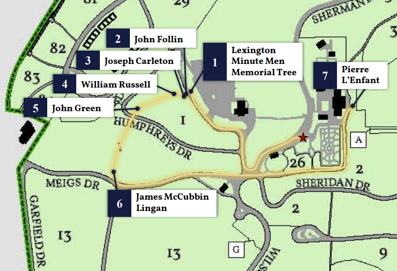 American Revolution, America250, Revolutionary War, BillionGraves, Arlington National Cemetery, Founding Fathers, Gravestones, Cemetery, Ancestry, ancestors, genealogy, family history, American Revolutionary War Veterans, Arlington map, Arlington national cemetery walking tour