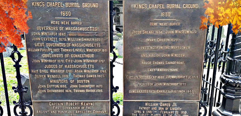 billiongraves, family history, gps, american revolution, USA250, cemetery, gravestones, 1776, autumn, color tour, fall foliage, kings chapel burial ground, john winthrop